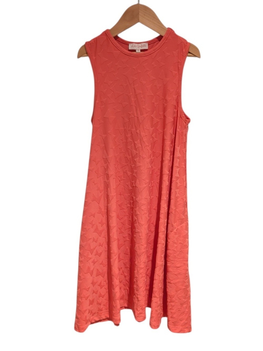 LILI GAUFRETTE orange stretchy textured summer dress - size 10